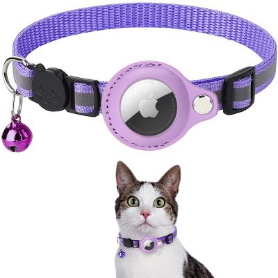 China Apple Airtag Cat Doxygen Meterflective Meterflective Cat Collar Casewater Quality Tested Dog Collar and Lead Set GPS RIBBONS Strong Anti-lost for sale