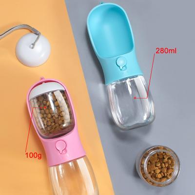 China Hot New Products Stocked Pet Dog And Cat Pet Cup 2 In 1 Portable Water Food Cup Water Cup for sale