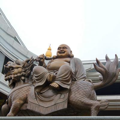 China China Laughing Buddha Statue Large Size Maitreya Bronze Buddha Statue for sale