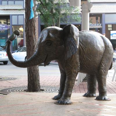 China Europe China factory professional top number 1 custom bronze elephant with bird statue for sale for sale