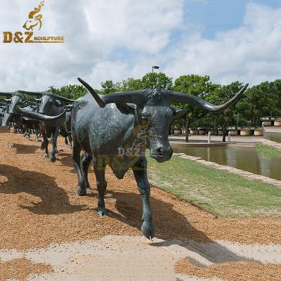 China Large Outdoor Copper Metal Garden Decoration Europe Brass Bronze Water Buffalo Life Size Statue For Sale for sale