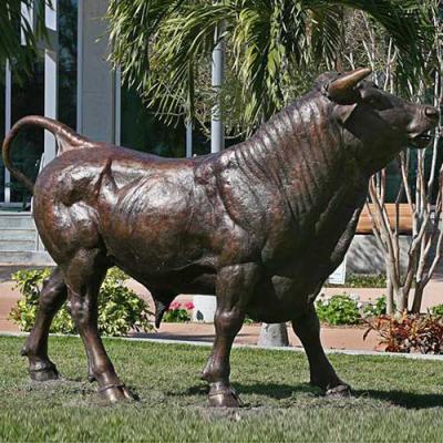 China Europe Decoration Bronze Bronze Brass Sculpture Chicago Famous Outdoor Life Size Animal Mount for sale