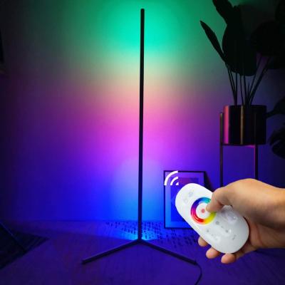 China Senseled Colorful Drop Shipping Modern Home Decoration RGB Dimmable Colorful Led Corner Floor Lamp for sale