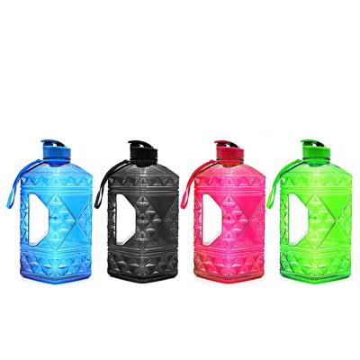 China Viable Gym 2.2 L Space Outdoor Water Cup Bottle New Diamond Crystal Shape Sports Outdoor Drink Gallon Water Bottle Large Capacity New for sale