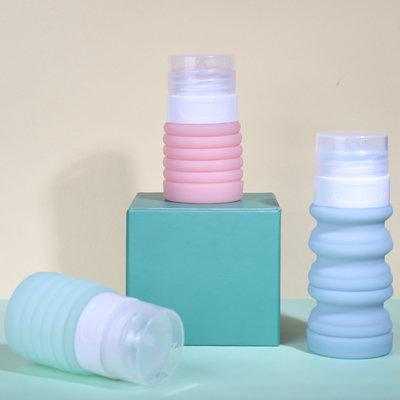 China High Quality Collapsible Portable Silicone Cosmetic Bottles Collapsible Size Travel Containers Lotion Shampoo Toiletries Cream Dividing Cup for sale