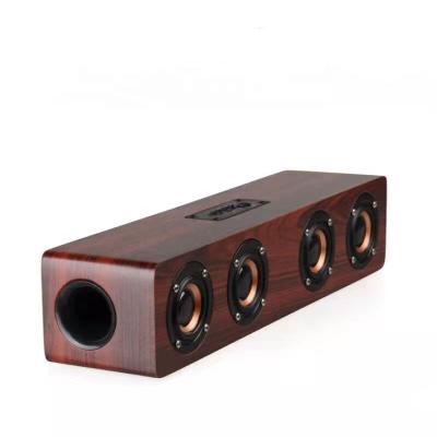 China Newest Large Retro B T Radio Boombox Portable Wooden Speakers Home Theater Bar Wooden Sound Box Professional Wireless Speaker for sale