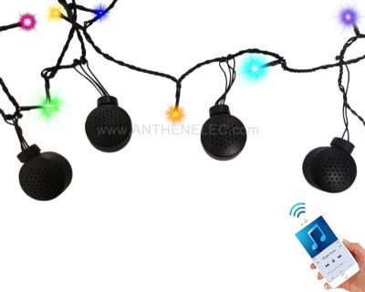 China Hot Selling Wireless LED String Lights Speakers Wireless Multicolor String Lights Perfect For Outdoor Party for sale