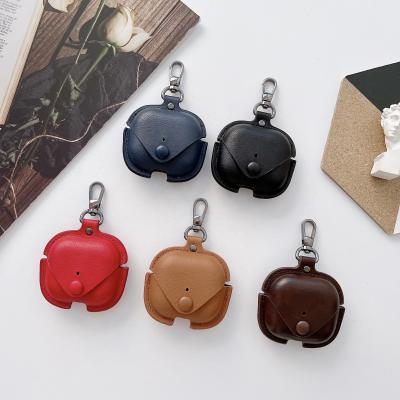 China New Fanshion Leather With Hook Protective Earphone Case For AirPods 4 Shockproof For Wireless Earphone Cover for sale