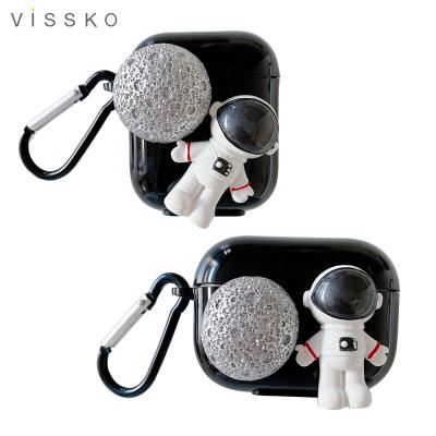 China Hot Selling 3D Fanshion Astronaut Lunar Headset Protective Case Earphone Shell For Apple AirPods 1/2 Pro Wireless Earbuds for sale