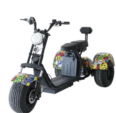 China citycoco stock warehouse coc 3 wheel EEC electric scooter 2000w unisex european fat tricycle tire for sale