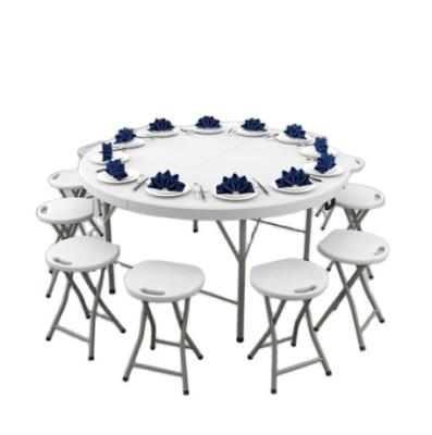 China Modern round folding buffet table and chairs for wedding for sale