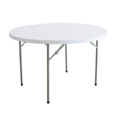 China Easy Carry Outdoor Round Picnic Table / Hot Sale 4FT Small Plastic Storage Space Fold Table for sale