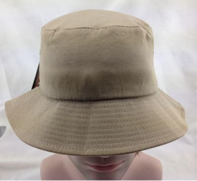 China Barred 2014 Khaki Flex Fit Sweatband Full Brim Cotton Bucket Hats For Fishing for sale