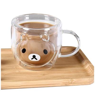 China Best Viable Selling Fruit Juice Coffee Tea Double Wall Glass Mug For Daily Life Home for sale