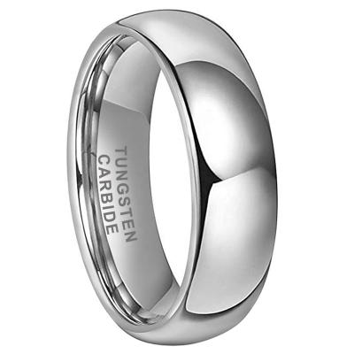 China CLASSIC 7mm Wholesale Dropshipping Dome Polished Fashion Jewelry Engagement Wedding Band Tungsten Carbide Ring For Women Men for sale