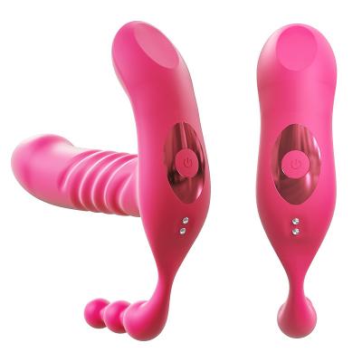 China Strong vibration; remote control; 10 Frequency Sucking Vibration Radio Viinal Massager Machine Remote Adult Toys Wearable Vibrator for sale