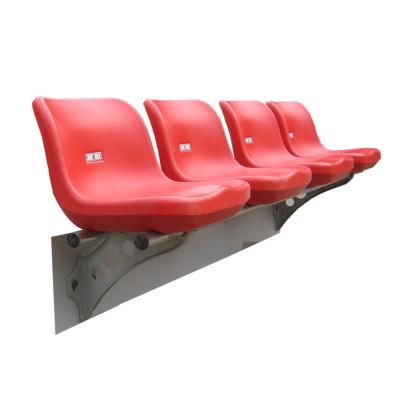 China Plastic outdoor Fixed Stadium Seating BLM-1808 red Metal Leg material Te koop