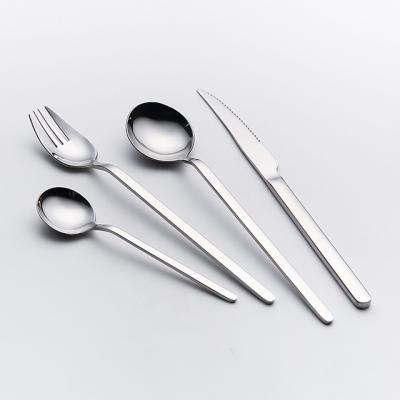 China Sustainable Cutlery Set Customized With Logo Spoons Fork Knives Stainless Steel Flatware Korean Flatware for sale