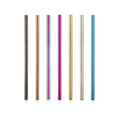 China New Sustainable 304 Stainless Steel Bent Straight Straw Bar Hot Selling Colorful Drinking From Amazon for sale