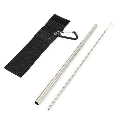 China Sustainable 304 Stainless Steel Reusable Telescopic Drinking Straw, Metal Straw, Stainless Steel Pots for sale