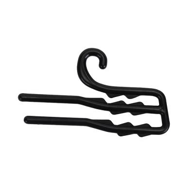 China Eco-friendly Black Packaging Sock Hanger Store Display Sock Non-slip Scarf Gloves Small Plastic Hooks for sale