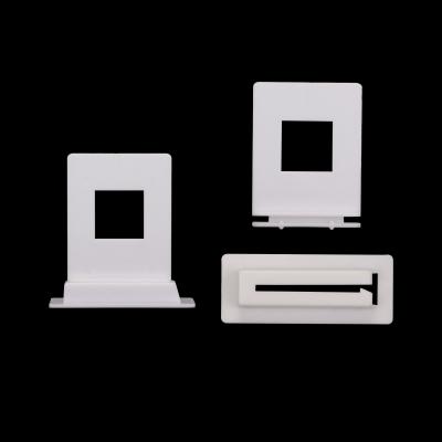 China ABS Plastic White/Clear/Black Corrugated PP Corr-a-clip Shelf Support Clips For Cardboard Paper Shelf for sale