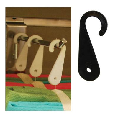 China Free Sample Modern Black White Plastic J Hook Hangers For Hair Wig Shoes Socks Hats for sale