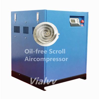 China Vailvv Low Noise Portable Silent Oil Free Compressor Scroll Small Digital LCD Display 7.5kw Oil Free Air Compressor For Medical for sale