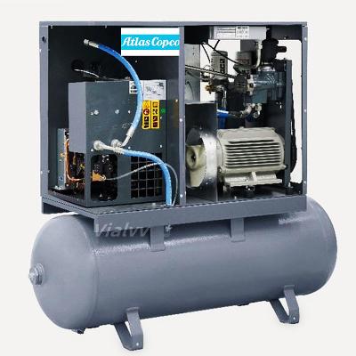 China Oill Freestanding Atlas G11 Integrated Copco De L'Aire 11KW Atlas G11FF Screw Air Compressor Atlas 15HP Copco Compressor With Drier Tank Air Filter for sale