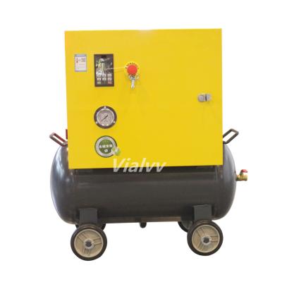 China Oilless 5hp Screw Air Compressor Pump 4kw 5 Hp 220V Single Phase Air Compressor With Drier Tank Fengshi Vialvv Yiwu China Low Noise for sale