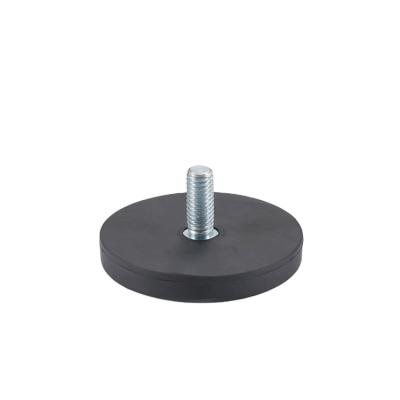 China Store Industrial Online Hot Selling Magnetic Ferrite Magnet Covers Rubber Magnets Cheap Price D43*H6.5*L21-M6 for sale