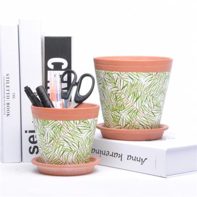 China Custom Made Modern Desktop Decorative Flower Pots Terracotta Flooring Decorative Wholesale Planter for sale