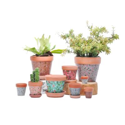 China Eco-friendly design new home decorative small terracotta ceramic flower pot hot selling indoor planters for sale