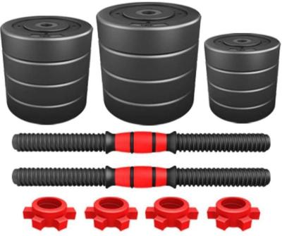 China Durable Gym Adjustable Dumbbell Set Plastic Cement Dumbbell for sale