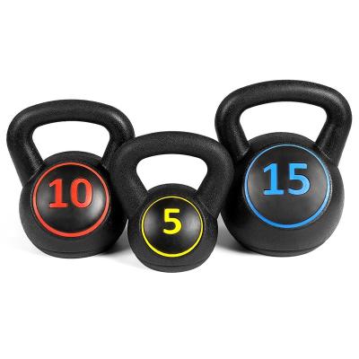 China Wholesale Durable Cheap Fitness Gym Equipment Cast Iron Dumbbell Adjustable Kettle Bell Kettlebe Set With Handle for sale