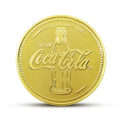 China Europe Cola Souvenir Badge Gold Plated Coins for sale