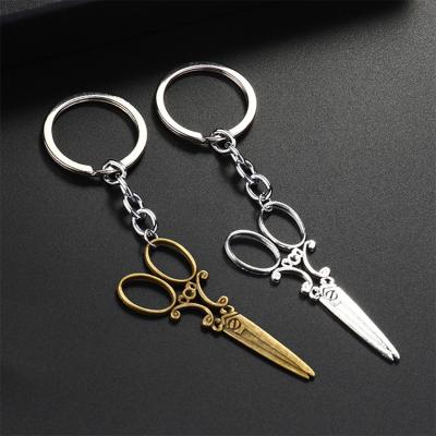 China Creative Folk Crafts Barber Scissor Key Chain Key Chain Decoration Gadget for sale