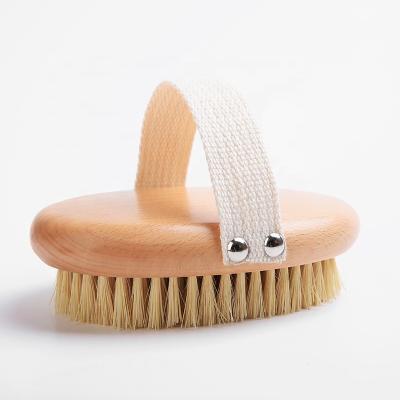 China All Natural High Quality Wooden Bath Brush Brsitle Brush With Lotus Handle Model Cleanser Brush MKSZ1371 for sale