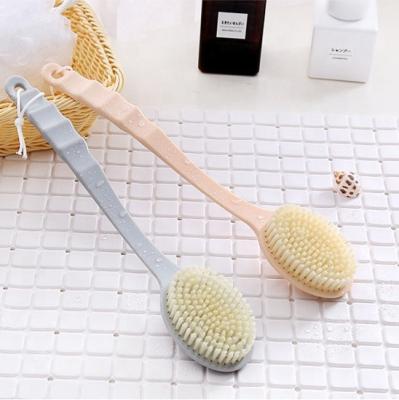 China EXFOLIATE EXFOLIATING Body Brush Skin Remover Bath Sponge with Long Handle Plastic Shower Bath Scrubber Body Wash Massager for sale