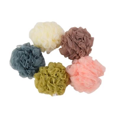 China EXFOLIATE Big Size 50g Mesh Bath Ball Sponge PE Bath Net Bath Ball Adult Flower Body Cleaning Sponge for sale