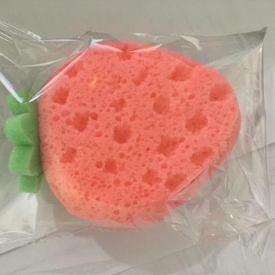 China EXFOLIATING Round Soft Bath Sponge Body Shower Sponge Cute Fruits Kids Shower Sponge Products for sale