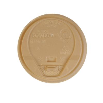 China BioPBS/Bamboo Excellent Offer Patented Disposable 100% Biodegradable Home Compostable Food Grade Octagon Bamboo Cup Lid for sale