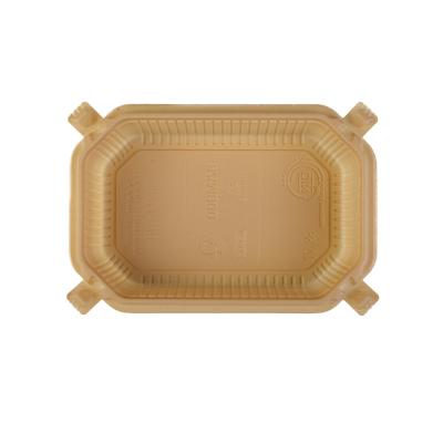 China BioPBS/Bamboo Made In Taiwan Supplier Great Quality 100% Biodegradable Bamboo Food Container With Bamboo Lid For Home Use for sale