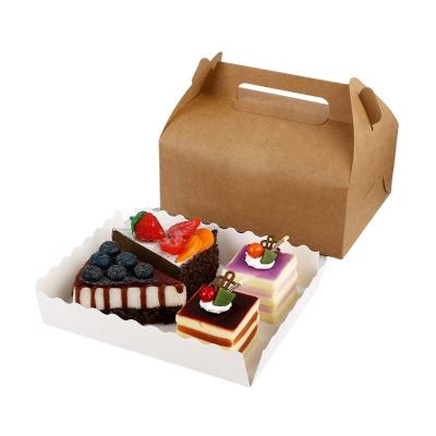 China Recycled Materials Open Fast Food Box Disposable Portable Paper Pastry Box Customized Gift Box for sale