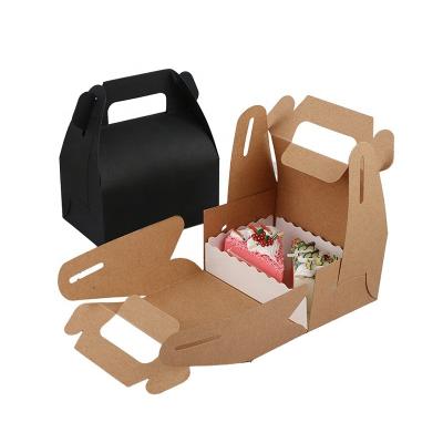 China 2021 Recycled Custom Baking Packaging Paper Gift Box Portable Pastry Box Dessert Cake Materials Wrapping Paper for sale