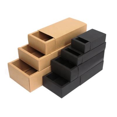 China Handmade Wholesale Custom Printing Soft Paper Box Drawer Gift Paper Box Brown Durable Packaging for sale