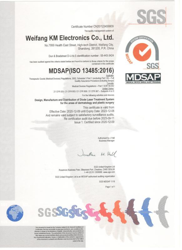 MDSAP - Weifang KM Electronics Co., Ltd.