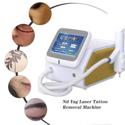 China Máquina portátil de eliminación de tatuajes con láser Nd YAG 1064nm 532nm 1320nm en venta