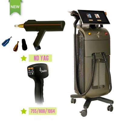 China 2 In 1 Diode Laser Nd YAG Laser Hair Removal Machine NO Q-Switch for sale