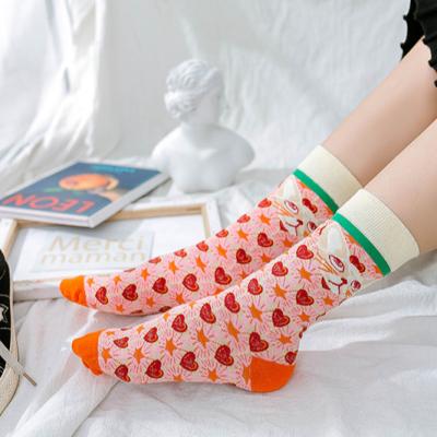 China MS Antibacterial Factory Supplier Custom Knitted Breathable Girls Crew Soft Cotton Socks With Logo Slouch Socks for sale